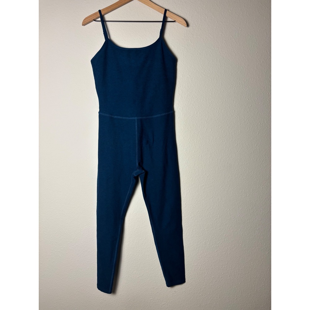 Beyond Yoga Spacedye Uplevrl Midi Jumpsuit Teal Heather Activewear Large